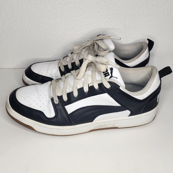 PUMA Rebound LayUp SL Low White Black Mens Sz 11.5 Athletic Shoes Sneakers - Picture 3 of 12